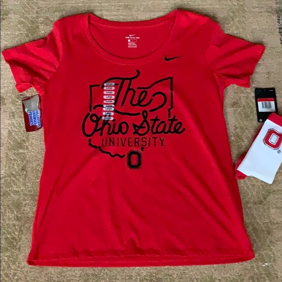 Nike Tops - Nike Athletic Cut Large Ohio State Univ. T-shirt